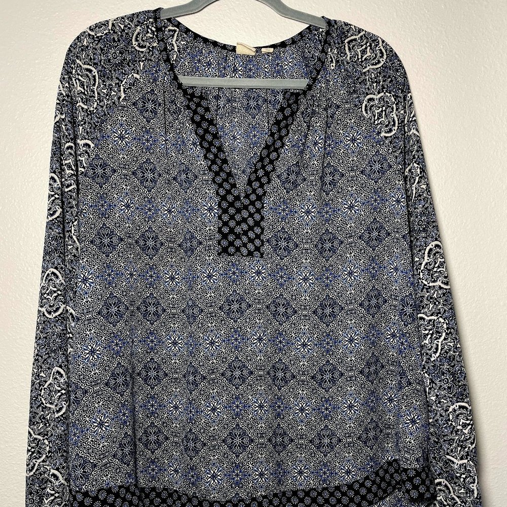 Gap Pattern Blue Blouse